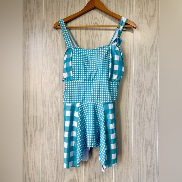 Rosegal Gingham & Houndstooth Swimsuit Size L (14) NWT - Picture 5 of 7